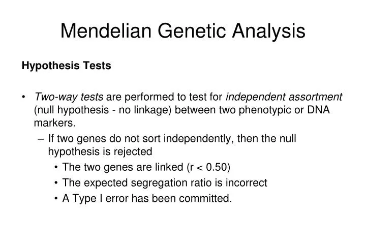 mendelian genetic analysis