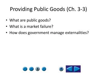 Providing Public Goods (Ch. 3-3)