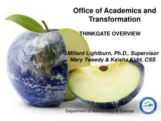 Millard Lightburn, Ph.D., Supervisor Mary Tweedy &amp; Keisha Kidd, CSS