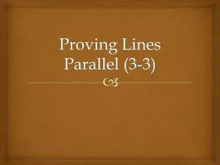 proving lines parallel 3 3