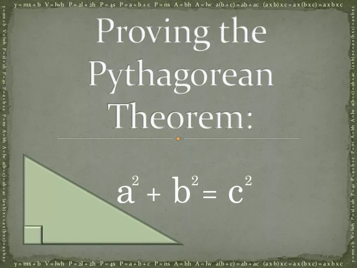 proving the pythagorean theorem