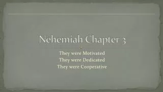 Nehemiah Chapter 3