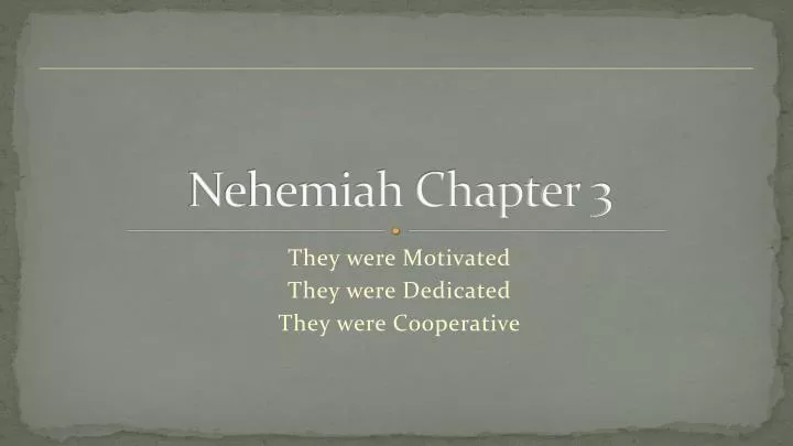nehemiah chapter 3