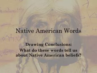 Native American Words