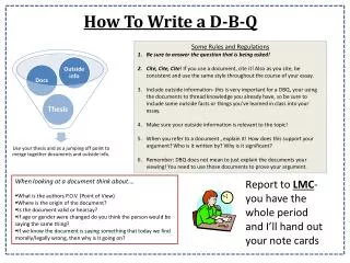 How To Write a D-B-Q