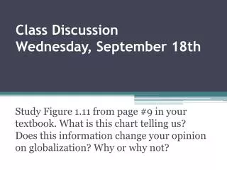 class discussion wednesday september 18th