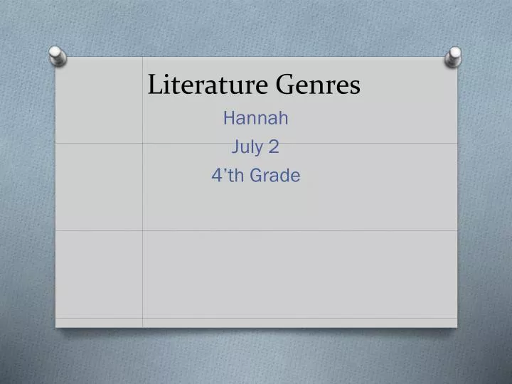 literature genres