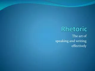 rhetoric