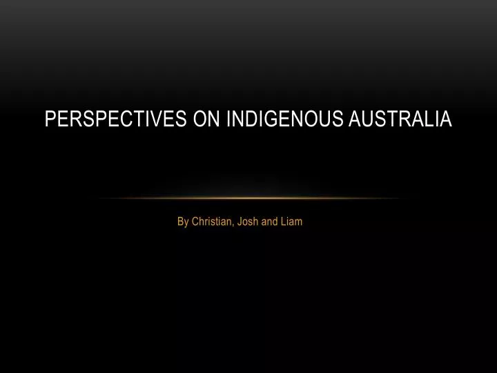 perspectives on indigenous australia