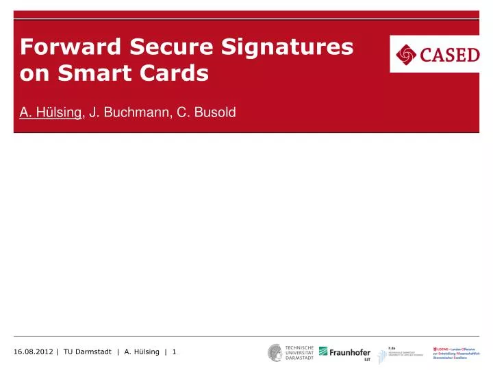 forward secure signatures on smart cards