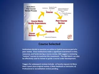 Course Selected