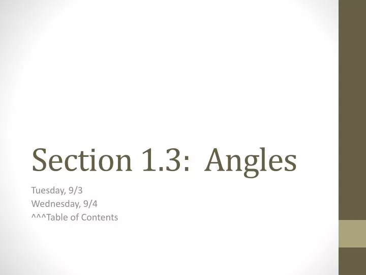 section 1 3 angles