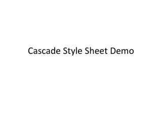 Cascade Style Sheet Demo