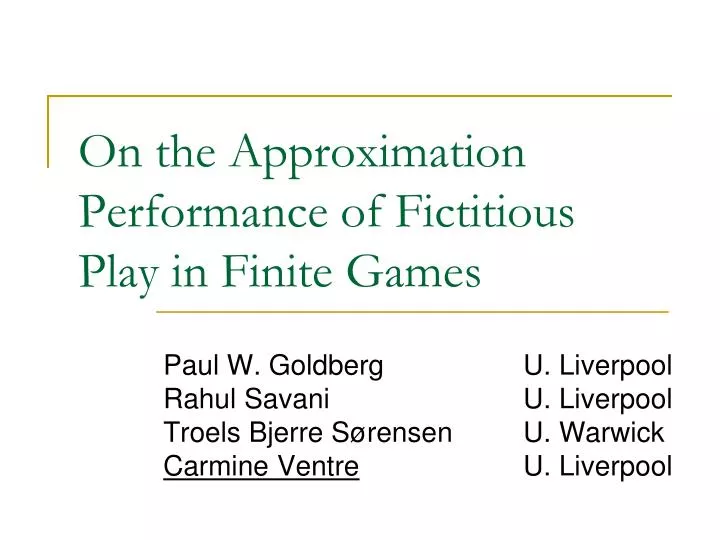 on the approximation performance of fictitious play in finite games