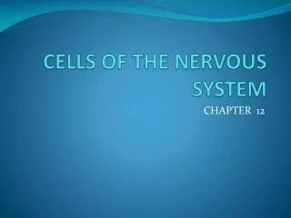CELLS OF THE NERVOUS SYSTEM