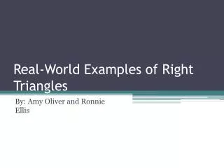 Real-World Examples of Right Triangles