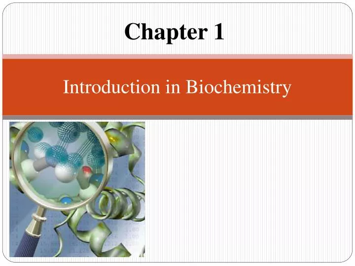 introduction in biochemistry