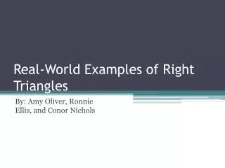 Real-World Examples of Right Triangles