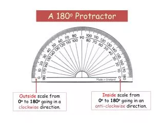 A 180 o Protractor