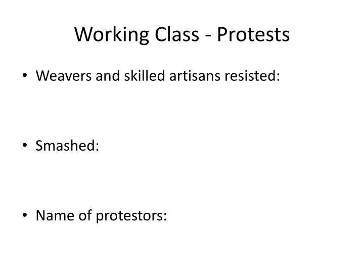 working class protests