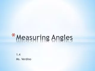 measuring angles