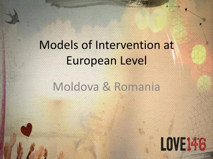 models of intervention at european level