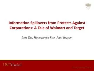 Information Spillovers from Protests Against Corporations: A Tale of Walmart and Target