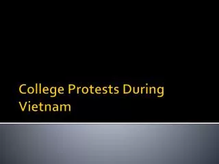 College Protests During Vietnam