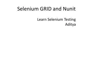 Selenium GRID and Nunit