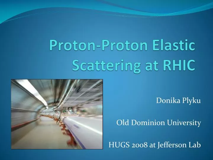 proton proton elastic scattering at rhic