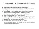Coursework 2.2: Expert Evaluation Panel - slide 1