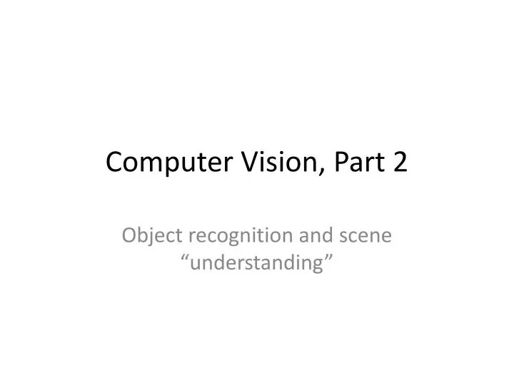 computer vision part 2
