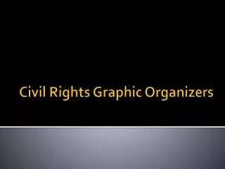 Civil Rights Graphic Organizers