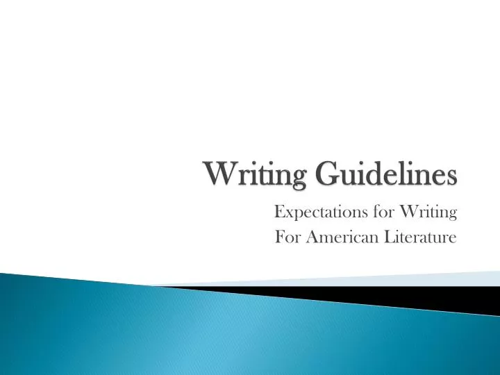writing guidelines
