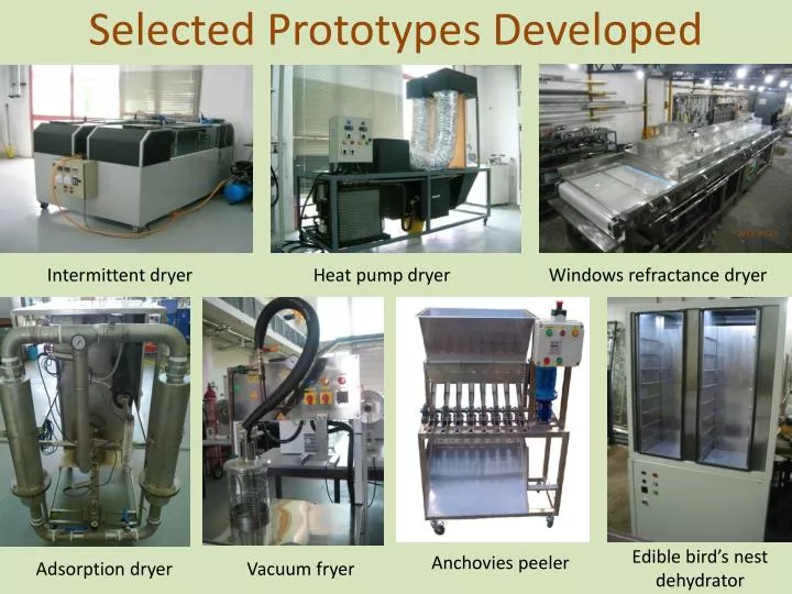 selected prototypes developed