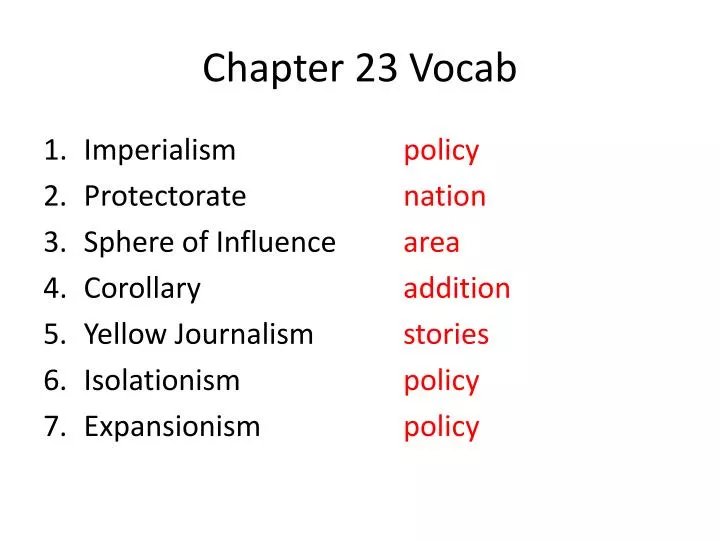 chapter 23 vocab