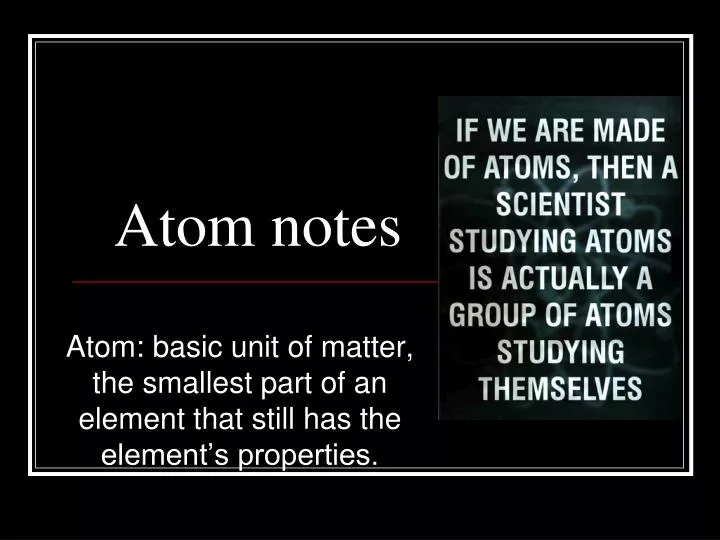 atom notes