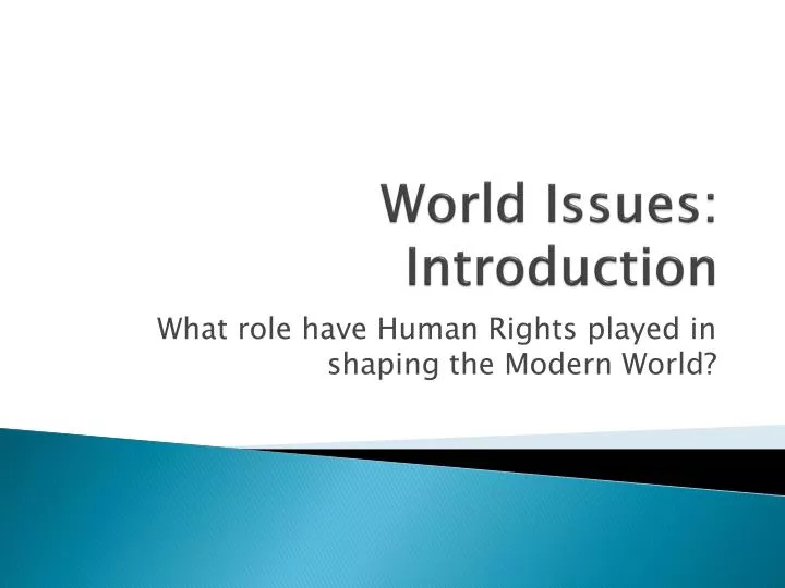 world issues introduction