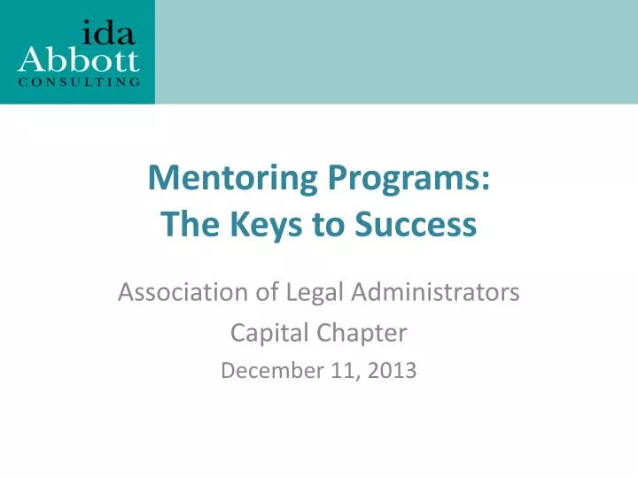 mentoring programs the keys to success
