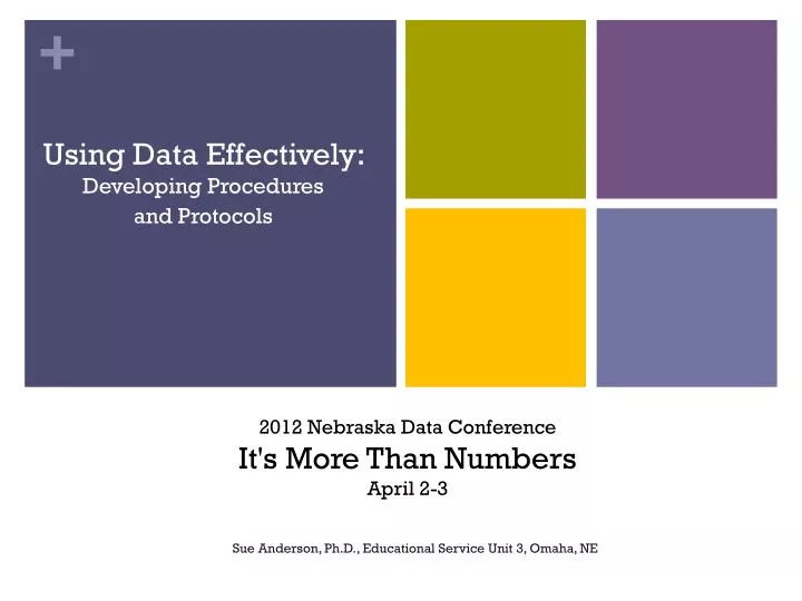 using data effectively developing procedures and protocols