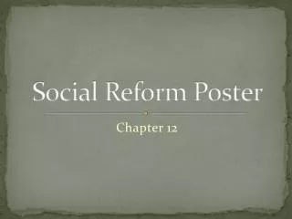 Social Reform Poster