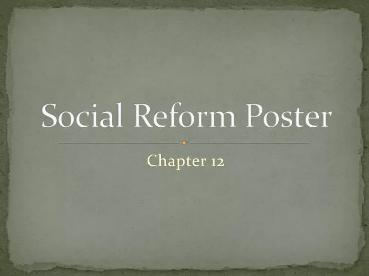 social reform poster