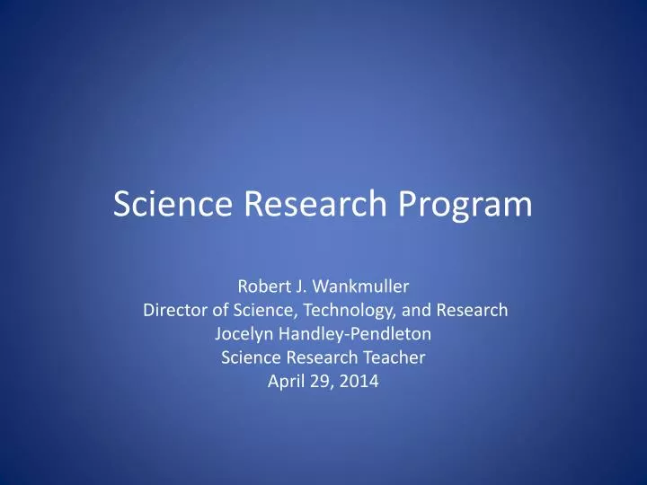 science research program