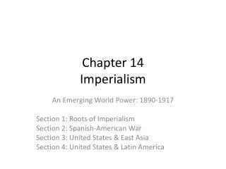 Chapter 14 Imperialism