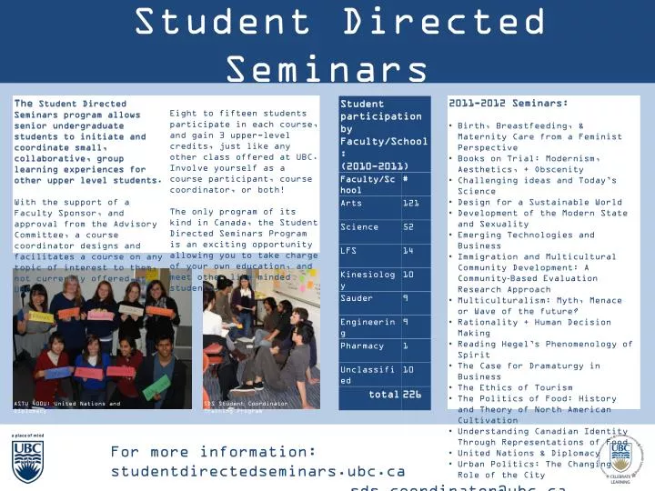 student directed seminars