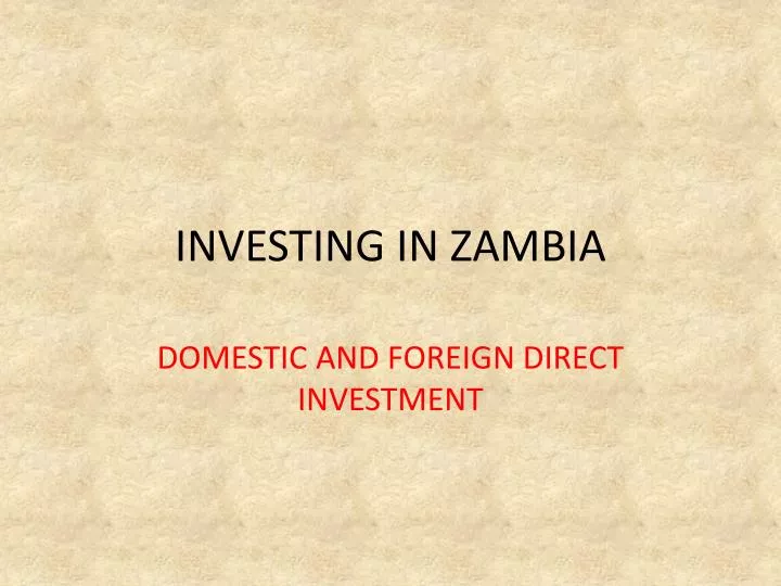 investing in zambia