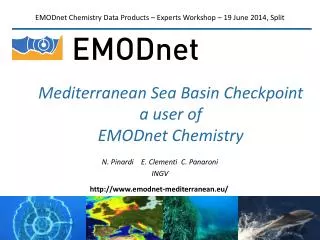 Mediterranean Sea Basin Checkpoint a user of EMODnet Chemistry