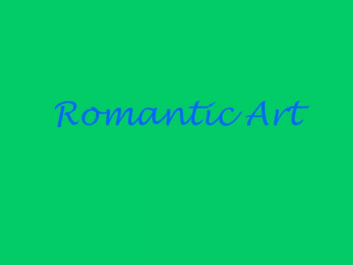 romantic art
