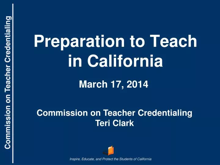 preparation to teach in california