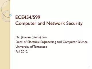 ECE454 /599 Computer and Network Security